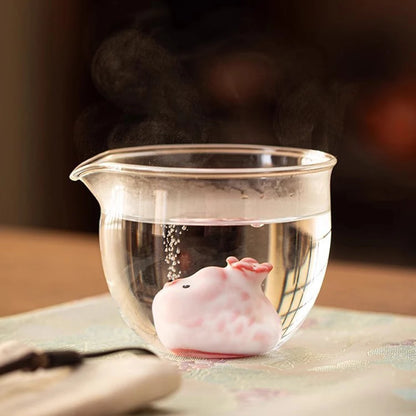 Cute Bubble-Spitting Pig Tea Pet - Ceramic Novelty Porcelain Incense Cup, Unique Tea Lover Gift